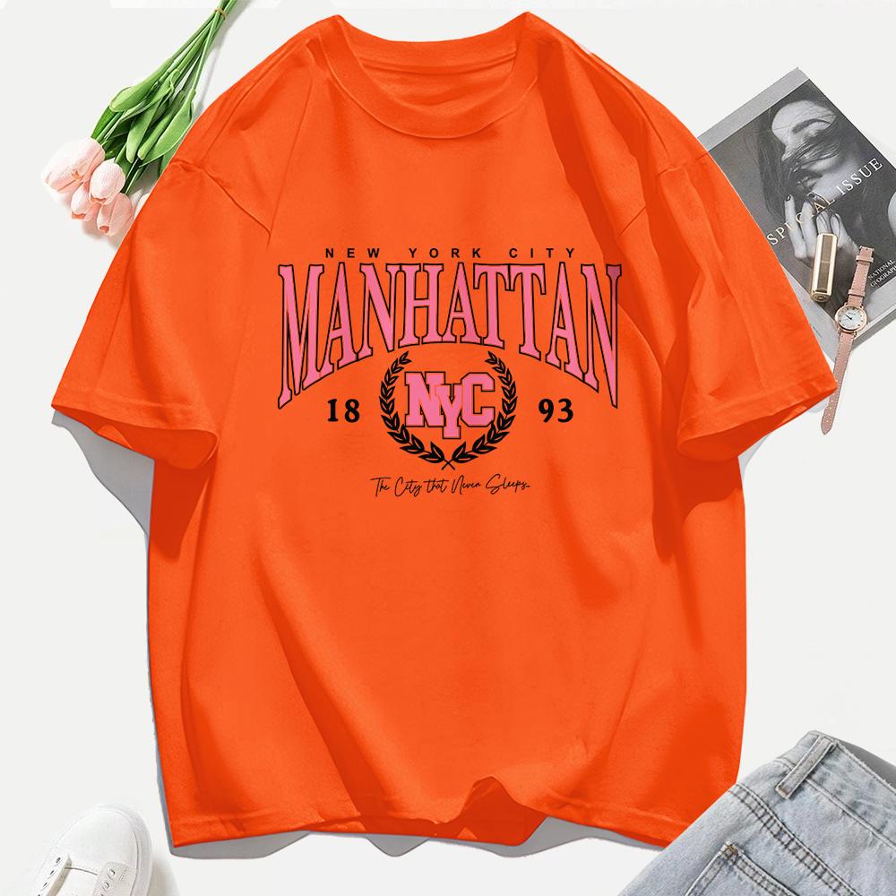 Summer Manhattan 1893 Creative 3D Print Women T Shirts Unisex Casual Y2K Tops Cotton Trendy T-Shirt Hip Hop Comfortable Woman Clothes
