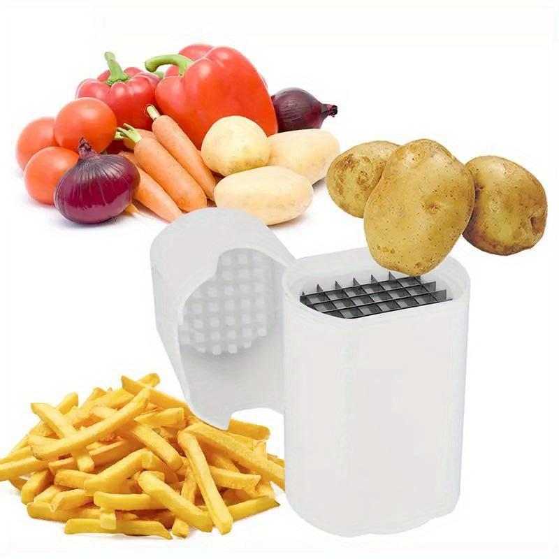 1pc White Electric French Fry Cutter , Multi Functional Potato Slicer with Grater Plate, Kitchen Gadget