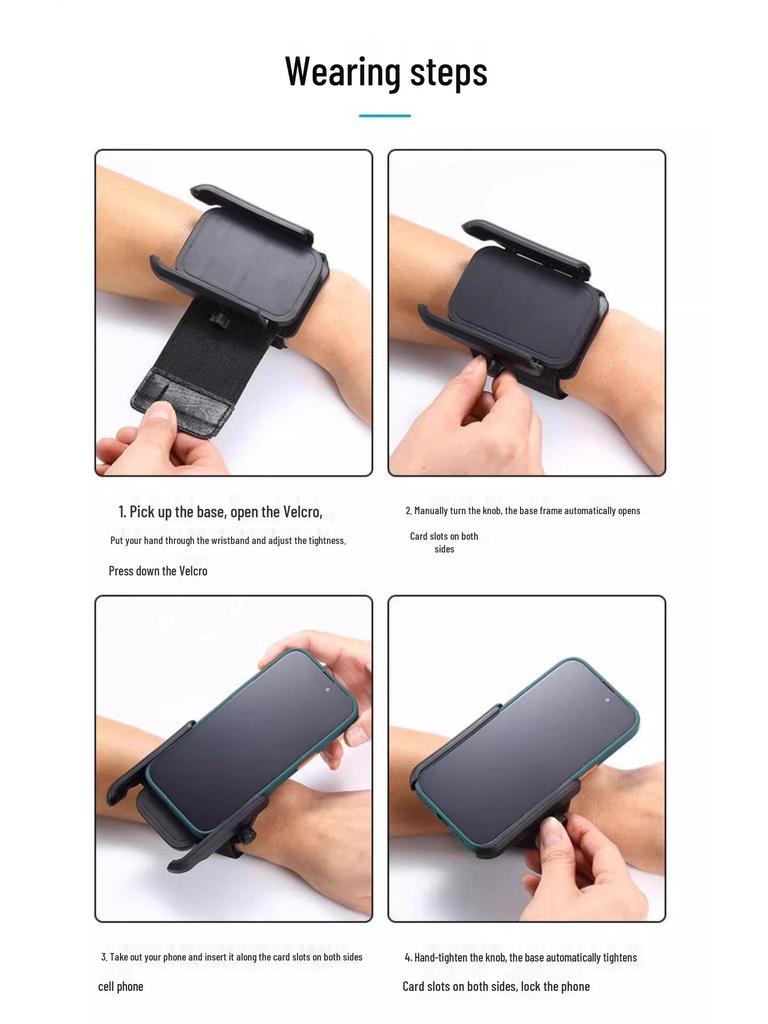 Wrist Support: Mobile Phone Live Streaming & Outdoor Navigation Holder for Running and Designated Driving