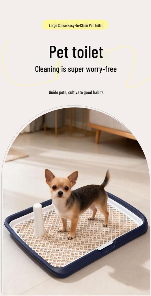 Large Dog Toilet with Anti-Splash Post – Easy To Clean Tray for Medium and Large Dogs