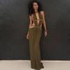 Vestido de verano de estilo europeo y americano, nuevo, elegante, con temperamento, sexy, estilo Spice Girl, con espalda descubierta, cintura alta, retazos