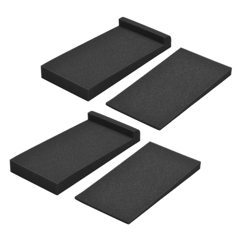 2 Packs High Density Acoustic Isolation Foam Isolation Pads 27 * 14cm Usable Area for Studio Monitor Speaker