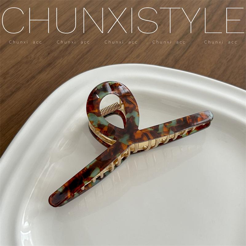 Pince Requin Femme Été 2023: Barrette à cheveux en acétate de haute qualité pour des styles élégants