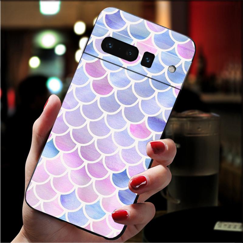 

Phone Case For Google Pixel 10 9 Pro XL 9A 8 7 6 Pro Pixel 8A 7A 6A Pixel 8 7 6 5 Mermaid Fish Scale Pixel 9 Pro XL