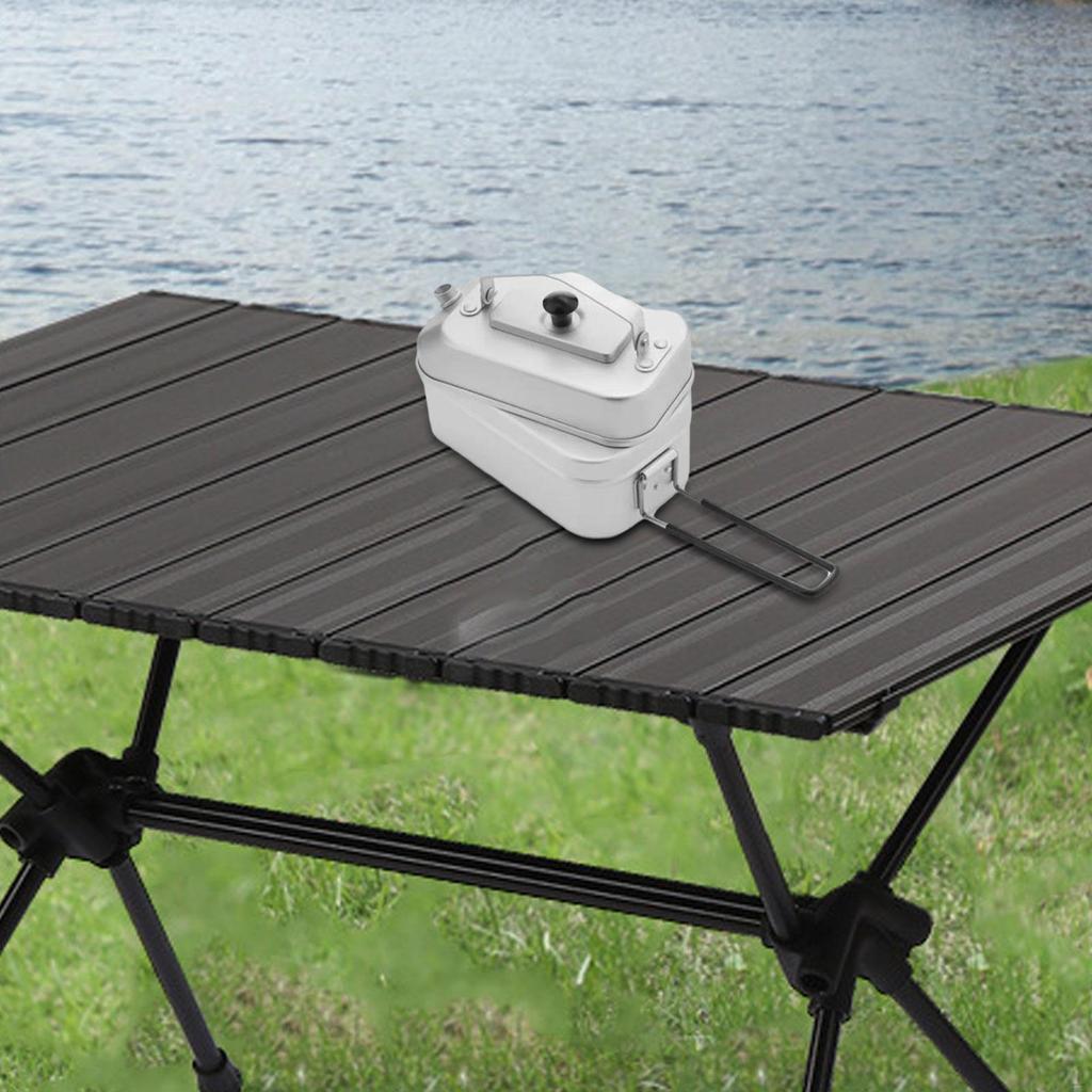 Camping Bento Box Kettle Set Easy To Clean Kitchenware Tea Pot Water Boiler for Fishing