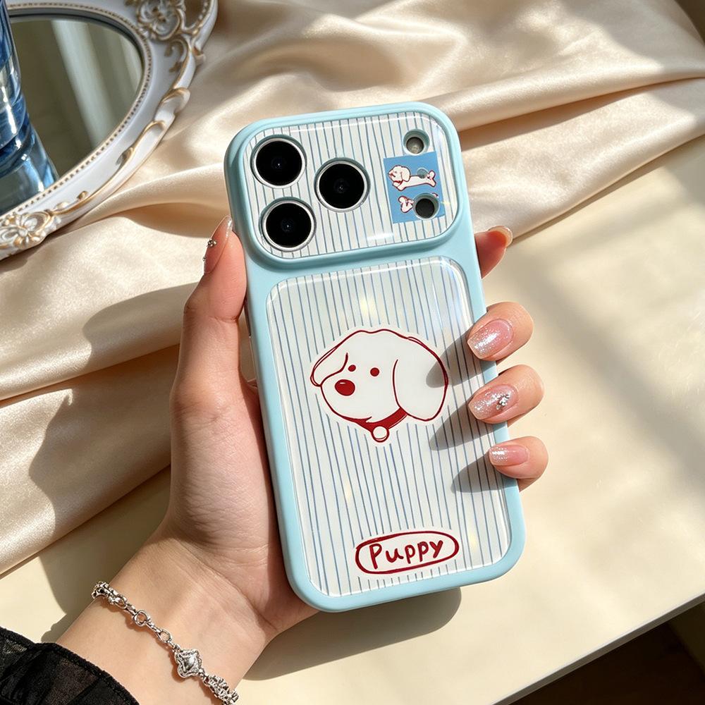 Line Puppy Suitable for iPhone16/17Pm Mobile Phone Case Niche Apple 17 Protective Case Premium Sense 15Pro Female
