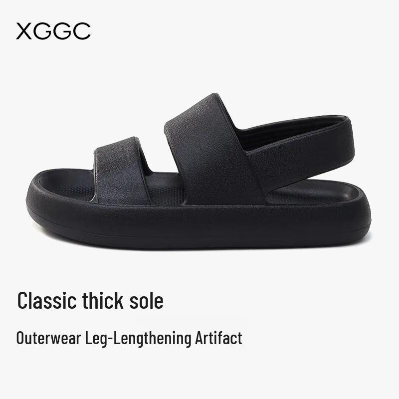 XGGC Unisex Roman Platform Sandals 38 чёрный