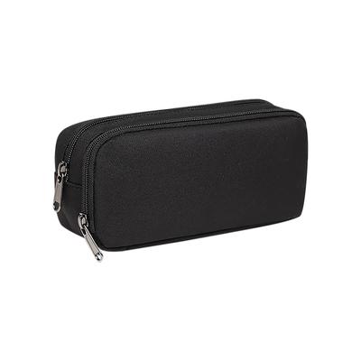 Simple Nylon Large Capacity Double Layered Stationery Box Portable Student Stationery Bag Multi-functional Pencil Case