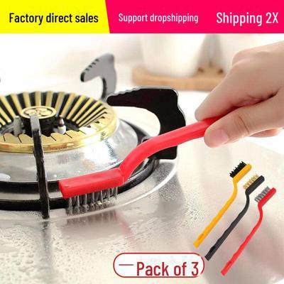 3-Piece Japanese Wire Brush Set for Gas Stove and Range Hood Cleaning