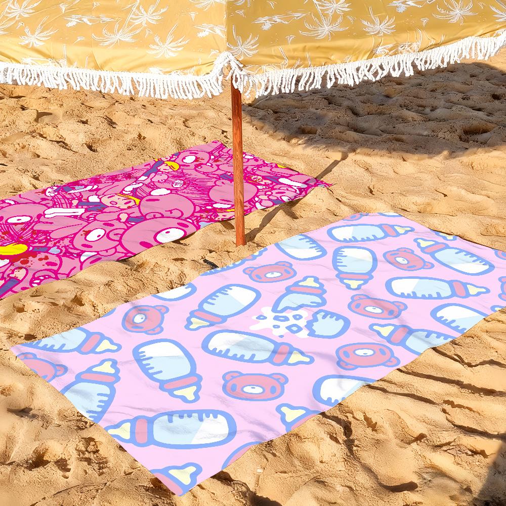 Fashion G-Gloomy-Bear Cute Towel Soft Pool Gift For Travel Gym Shower Camping Quick Dry Sports Large Beach Towels