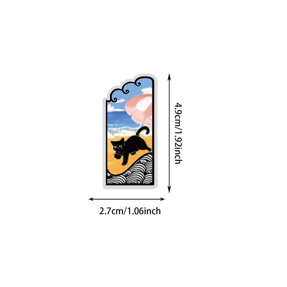 10/30/50pcs Transparent Tarot Card Black Cat Cartoon Stickers PET Material DIY Luggage Laptop Phone Gothic Graffiti Sticker Toys