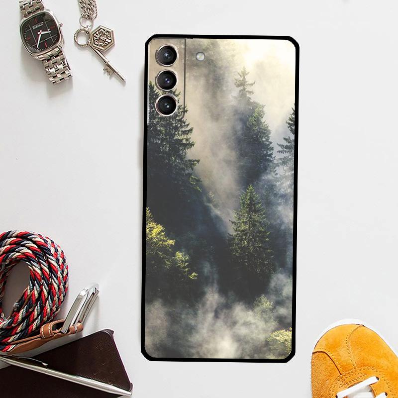 Beautiful Nature Forest Tree Cover For Samsung Galaxy S23 Ultra S8 S9 S10 S22 Plus S20 S21 FE Note 10 20 S24 Ultra Case