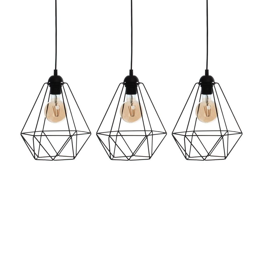 Lampa Wisząca Basket 1 E27 Czarny Milagro Mlp7215
