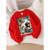Kids Sweatshirt Crewneck Sweatshirt for Girls Featuring Puppies Leaping for a for food Bowl. Machine Washable