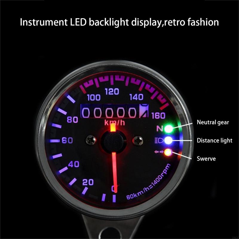 28GC Multifunction Motorcycle Gauge Easy Install Motorcycle Speedometer for Bikes