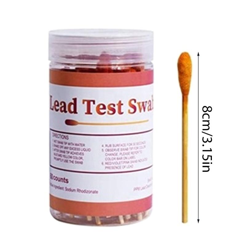 60Pcs Lead Test Swabs 30S Result Sensitive Rapid Home Lead Testing Swabs for Metal Toy Dishes Ceramics Jewelry