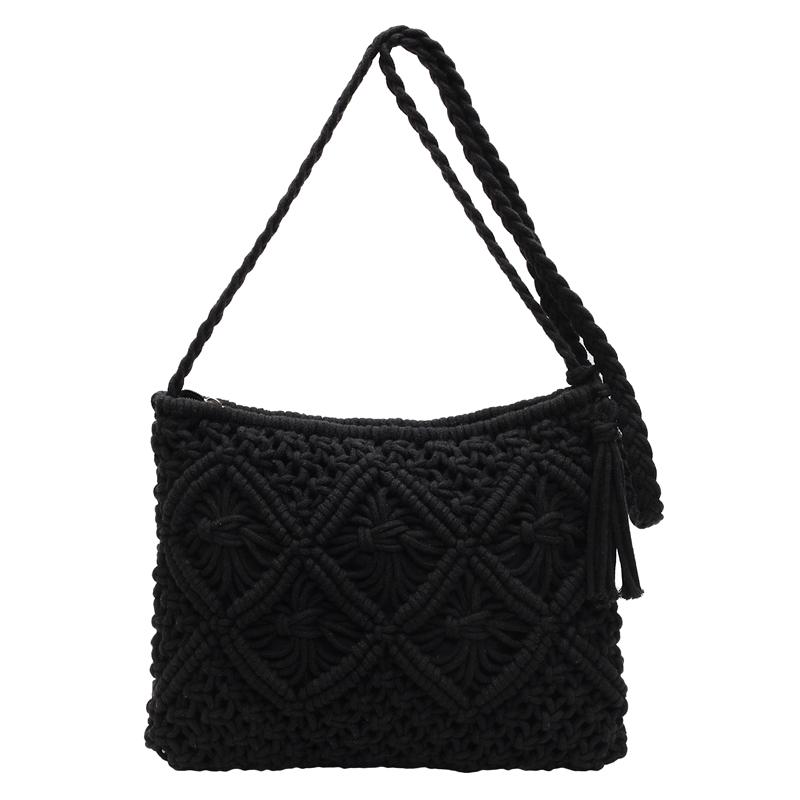 Geantă de vânt boemă pentru femei, geantă țesută pentru telefon mobil, geantă de umăr pentru plajă, pentru vacanța la malul mării