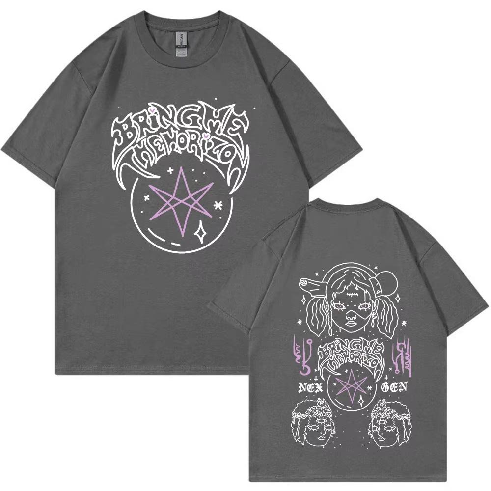 BMTH BringMe TheHorizon Album Post Human Nex Gen T-Shirt Heavy Metal Rockband T-Shirt Herrenmode Hip Hop Kurzarm T-Shirts