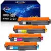 Cartouche De Toner Compatible - Uniwork - TN-241 TN-245 - Pack De 4 - Noir, Cyan, Magenta, Jaune