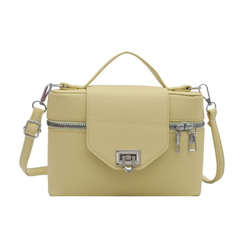 Street Style Pu Small Shoulder Bag With Zipper Closure And Metal Buckle Decor For Daily Use