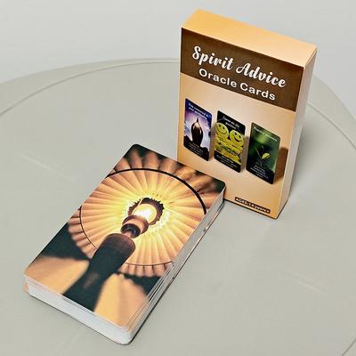 Baralho Oráculo Conselho do Espírito 10,3*6cm 47 Peças Cartas Oráculo com Palavras-chave nas Cartas
