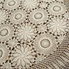 Yizunnu Beige 51-inch Diameter Round Handmade Crochet Tablecloth (Size Customizable)