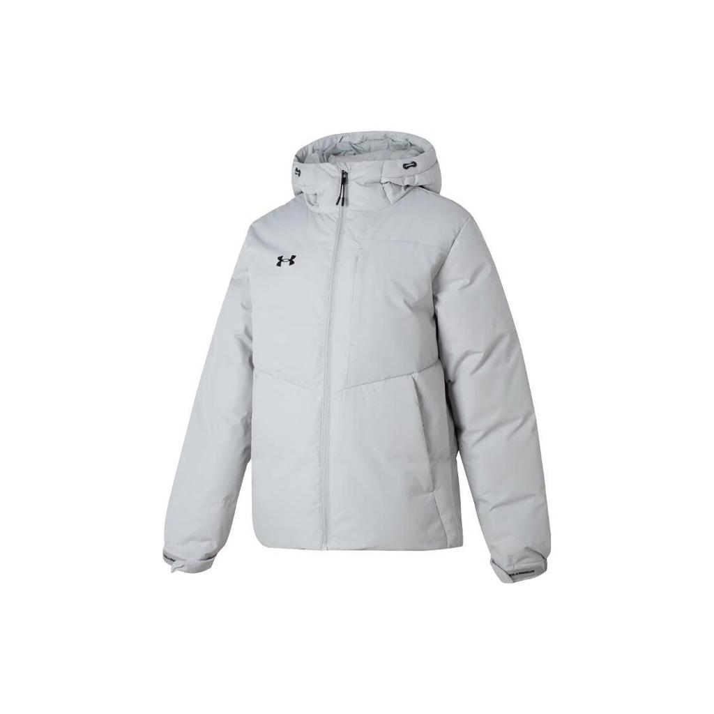 Under Armour Casual Hooded Long Sleeve Down Jacket Unisex Outerwear Gray 23600801-009
