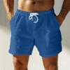 Men's Linen Drawstring Shorts Casual Summer Beach Wear