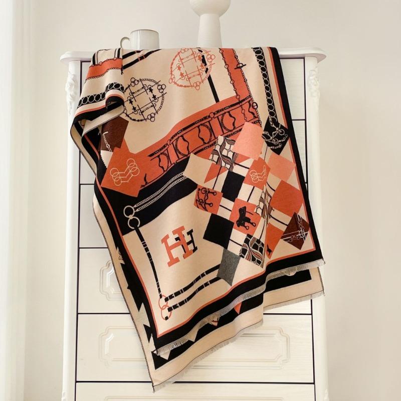 New pull hair scarf women's autumn and winter imitation cashmere scarf women's winter travel windproof warm shawl