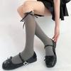 Ballett Elegante Samt Over-the-Calf Lange Socken für Damen Mädchen Süße Band Schleife Einfarbig Oberschenkelhohe Strümpfe