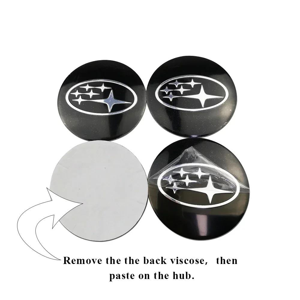 For Subaru STI XV WRC WRX BRZ LEVORG FORESTER IMPREZA LEGACY OUTBACK 4pcs 56MM Car Wheel Center Emblem Hub Badge Sticker X666