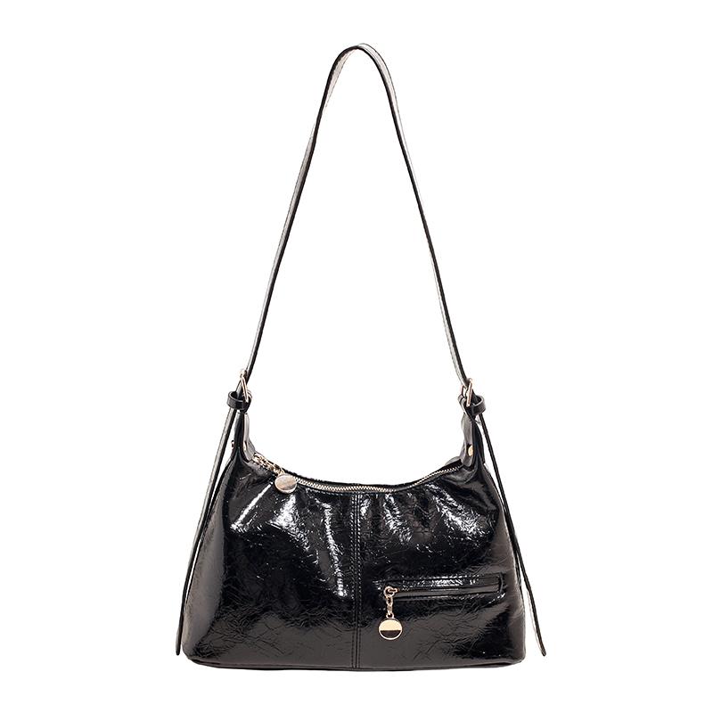 Bag Women's Autumn and Winter Maillard Style Underarm Bag Korean Niche Design Punk Locomotive Bag Shoulder Bag