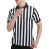 [Top Tie] Men's Referee Uniform, Short-Sleeve Shirt, Sweat-Wicking, Quick-Drying, Lightweight, with Zipper, for Soccer, Basketball, and Other Sports -