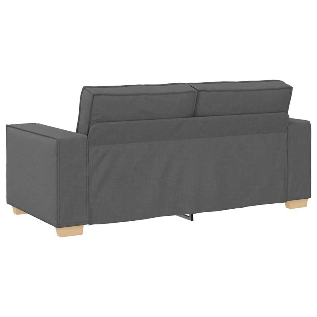 2 Seater Sofa Dark Grey 140 cm Fabric