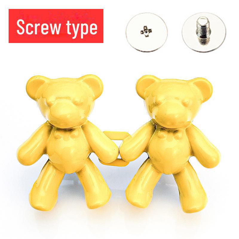 Adjustable Bear Waist Buckle Skirt Decor