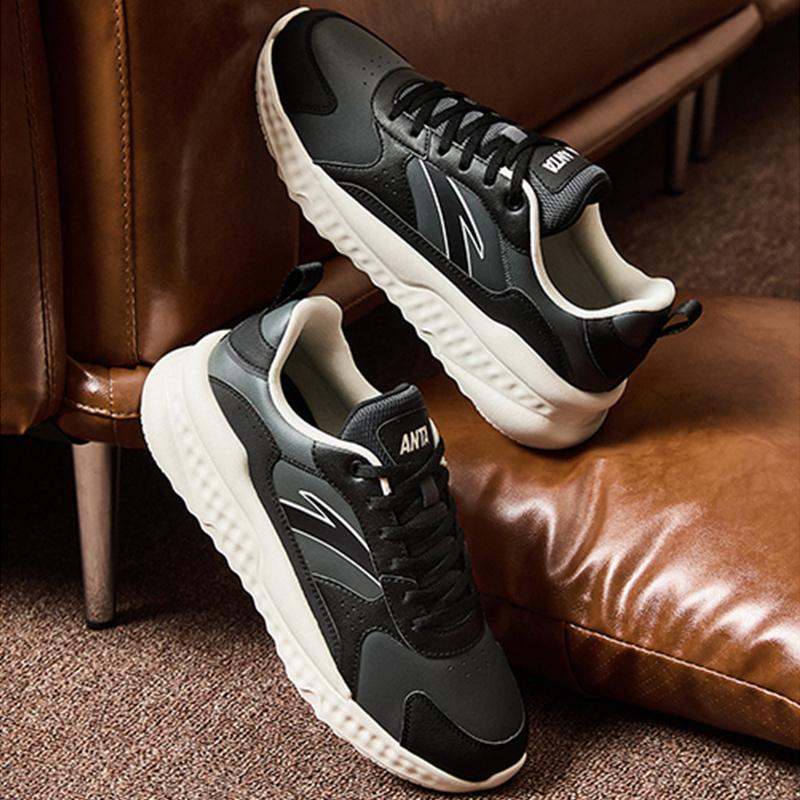 Anta Unruly Series Textile, Synthetic Leather Abrasion Resistant Slip Resistant Low top Casual Shoes Men's Black 912448816-6