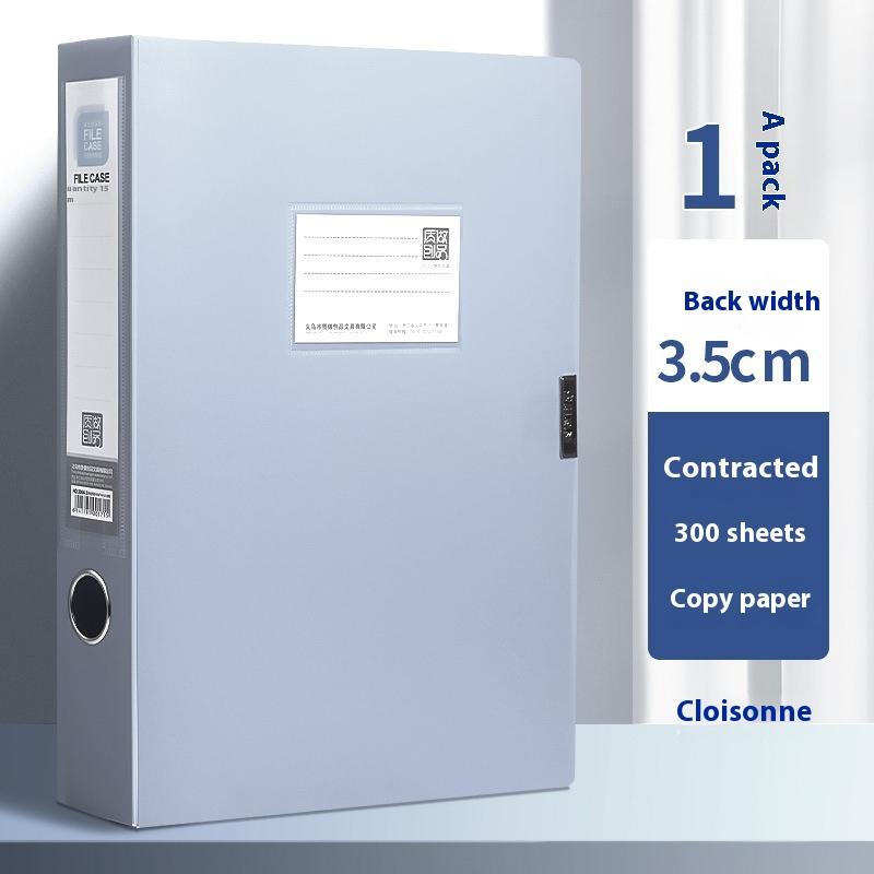 1pcs 3.5cm Large Capacity A4 File Folder Multifunctional Waterproof Document Organizer Dustproof Desktop Storage Document Holder