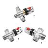 Brass Plated Thermostatic Mixing Valves Easy Installation Temperature Control Valves for Home Bathroom & Plumbing Systems