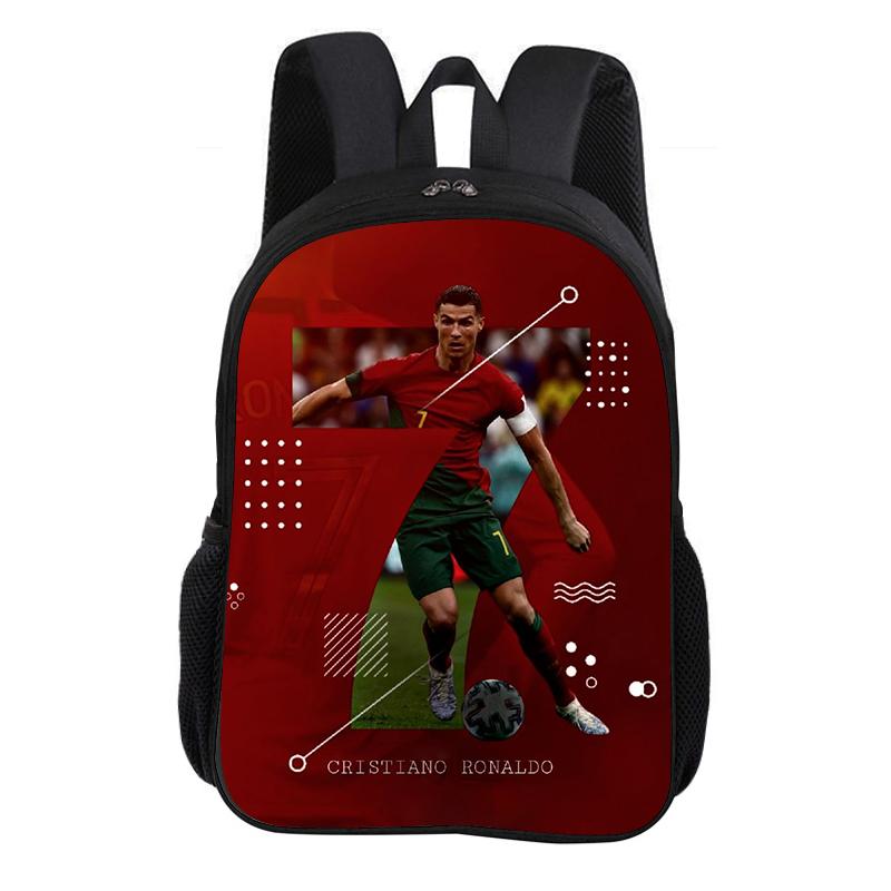 Ronaldo School Backpack CR Football Star Rucksack Child Bookbag Knapsack Fashion Schoolbag Football Sports Backpack Kids Gift