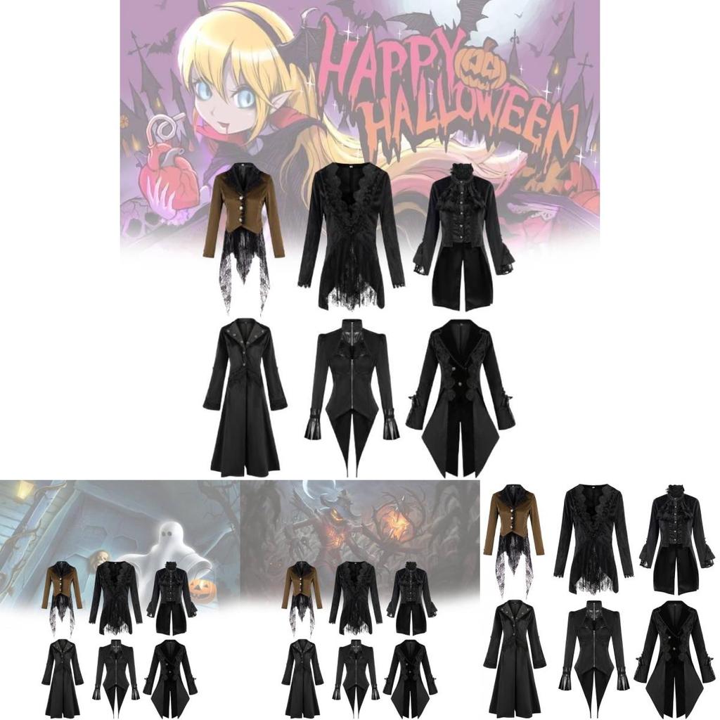 Charming Dark Fantasy Long Trench Coat For All Genders In Black And Brown Color Choices