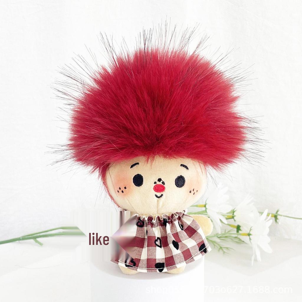 Quirky Frizzy Fluffy Fried Doll Keychain – Trendy Bag Pendant Ornament