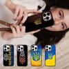 Ukraine Flag Ukrainian Girl Black Hard Plastic Phone Case For Iphone 17 Air 16 15 14 13 12 11 Pro Max PC TPU