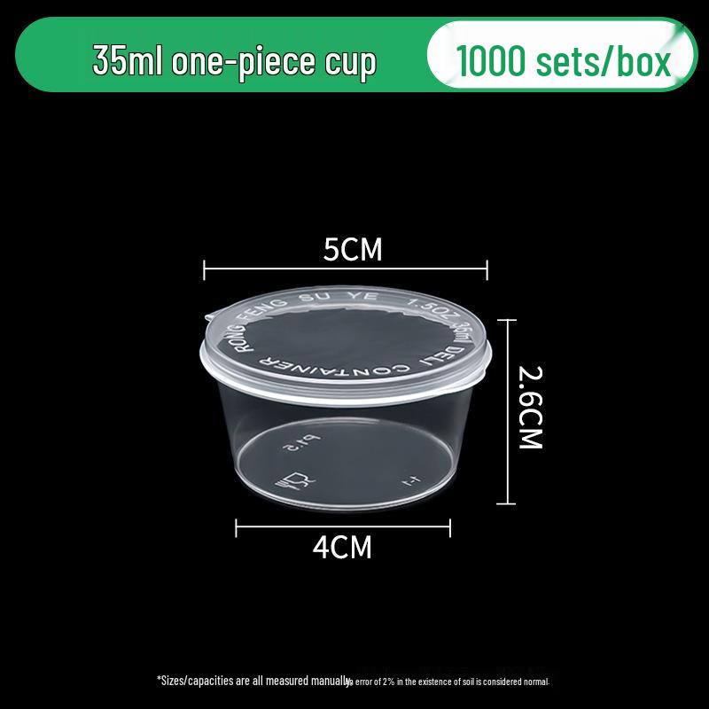 Round Disposable Sauce Cups - 25/50/100ml | Portioning & Takeaway Containers