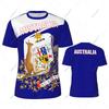 Australien Flagge Herren Sport T-Shirt Damen T-Shirts Trikot für Fußball Laufen Radfahren Tennis Fitness Fans