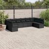 VidaXL Garden Lounge Set 10 Pcs with Cushions Black Wicker 3249924