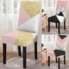 Fodera per sedia da pranzo geometrica elastica Fodera per sedia in spandex elasticizzato Fodera per sgabelli da cucina Patchwork Protezione per la casa Decorazione dell'hotel