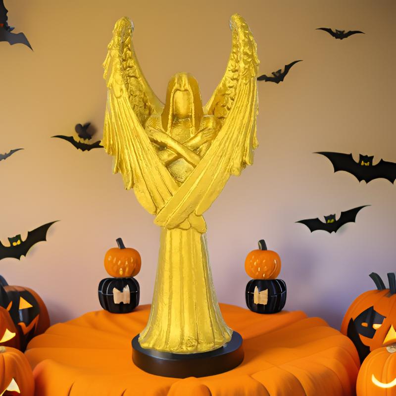 Creative White Resin Angel of Redemption Statue, Table Decoration, Hand Carved Angel Sculpture For Garden Home Decoration