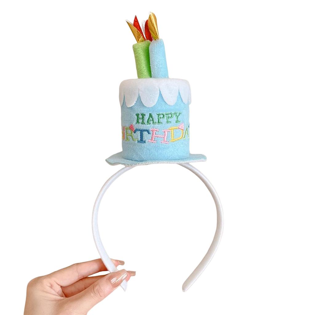 Colorful Cake Candle Headband For Women Girls Birthday Party Accessory