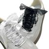 Lacci per Sneaker da Donna e Ragazze Lacci Piatto Larghi Carini Lacci Neri Bianchi Accessori per Scarpe Casual Moda