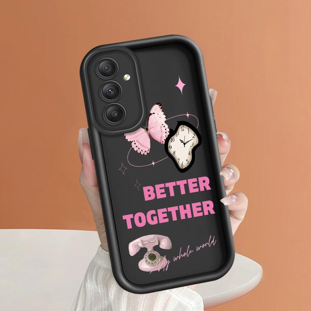 Soft Silicone Square Ladder Printing Pattern Phone Casing Full Cover Camera Shockproof Protection Rubber Case for Samsung